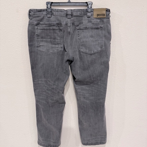 Duluth Trading Co Ballroom Double Flex Jeans Straight Leg Grey Men’s 42x30 - Picture 2 of 15